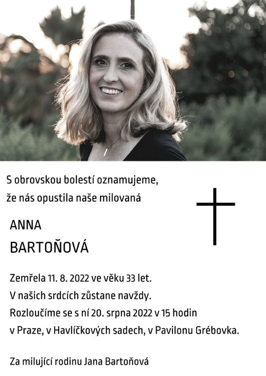 Parte číslo 23: Smuteční oznámení od Pohřebních průvodců (šablona parte, vzor)