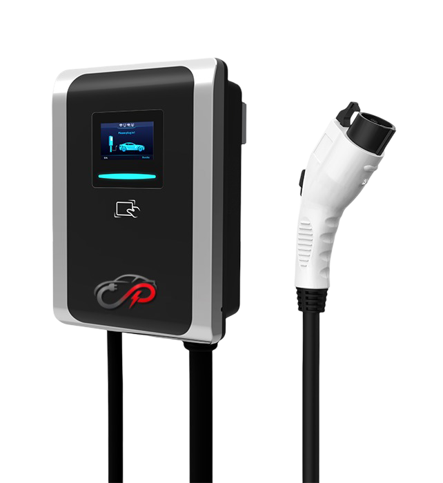 CloudPerry Arctica commercial EV charging station, wall-mounted with J1772 connector