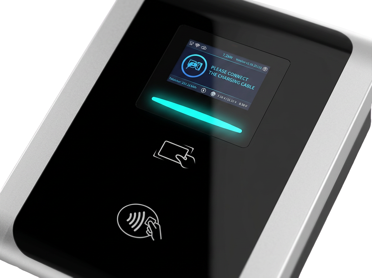 CloudPerry Arctica touchscreen display tap-to-charge reader
