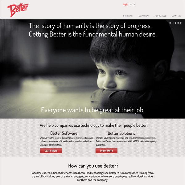 Project: Web Design, Client: Better Company, Switzerland