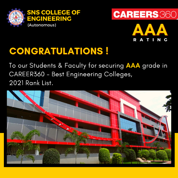 SNS College of Engineering have secured AAA Grade in CAREER360