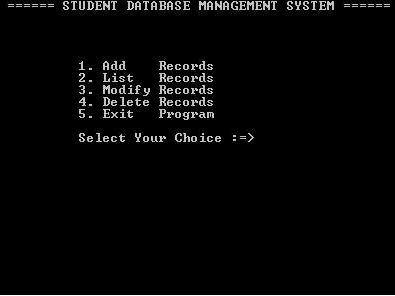 STUDENT DATABASE SYSTEM PROJECT