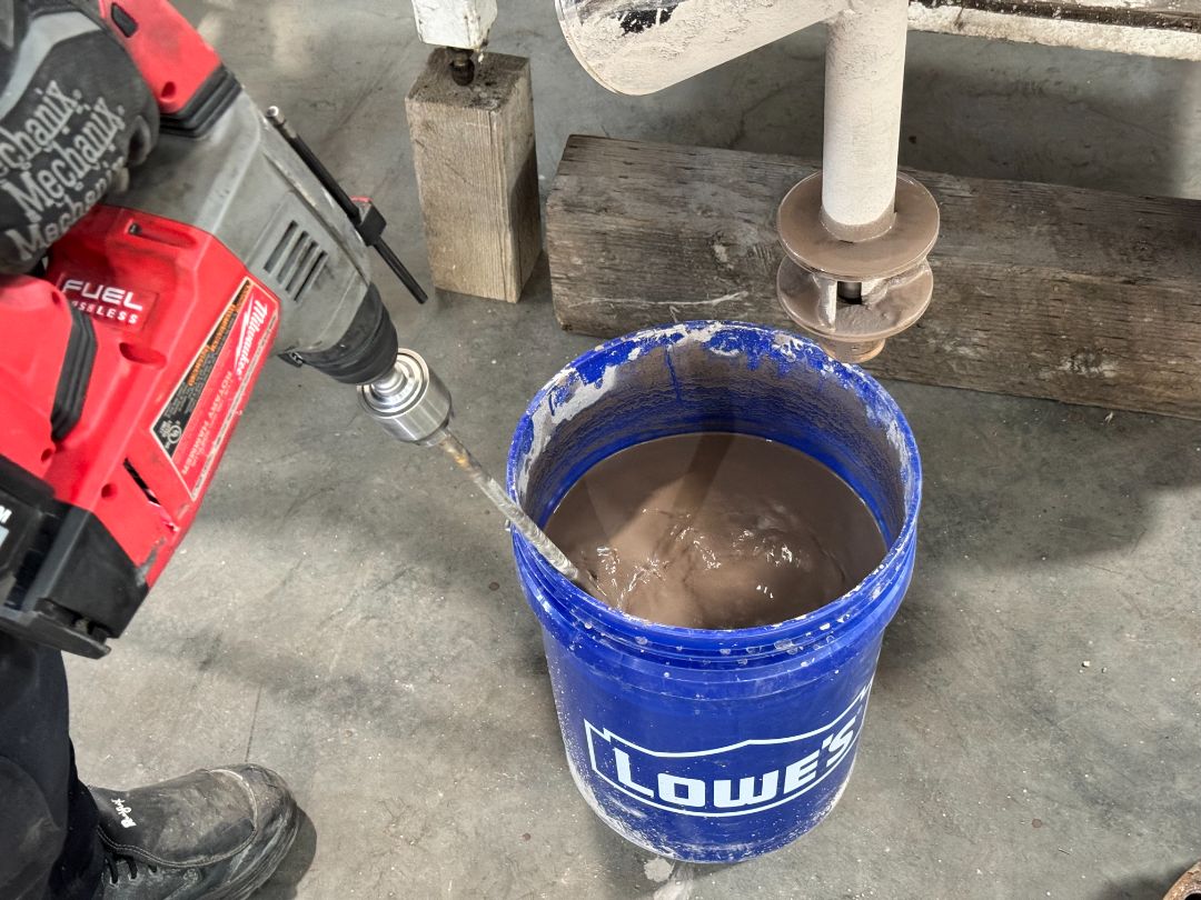 Tailings slurry to be dried - small scale