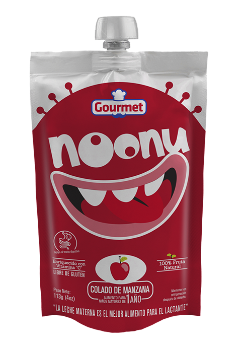 Pulpa de fruta noonu gourmet de manzana