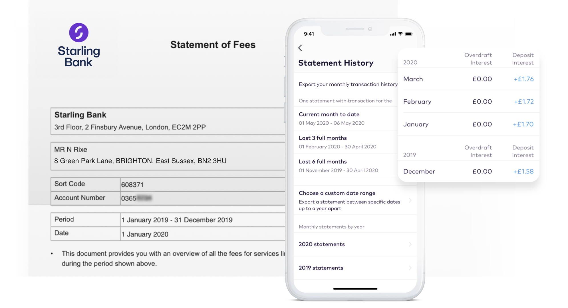 can i use starling bank statement as proof of address