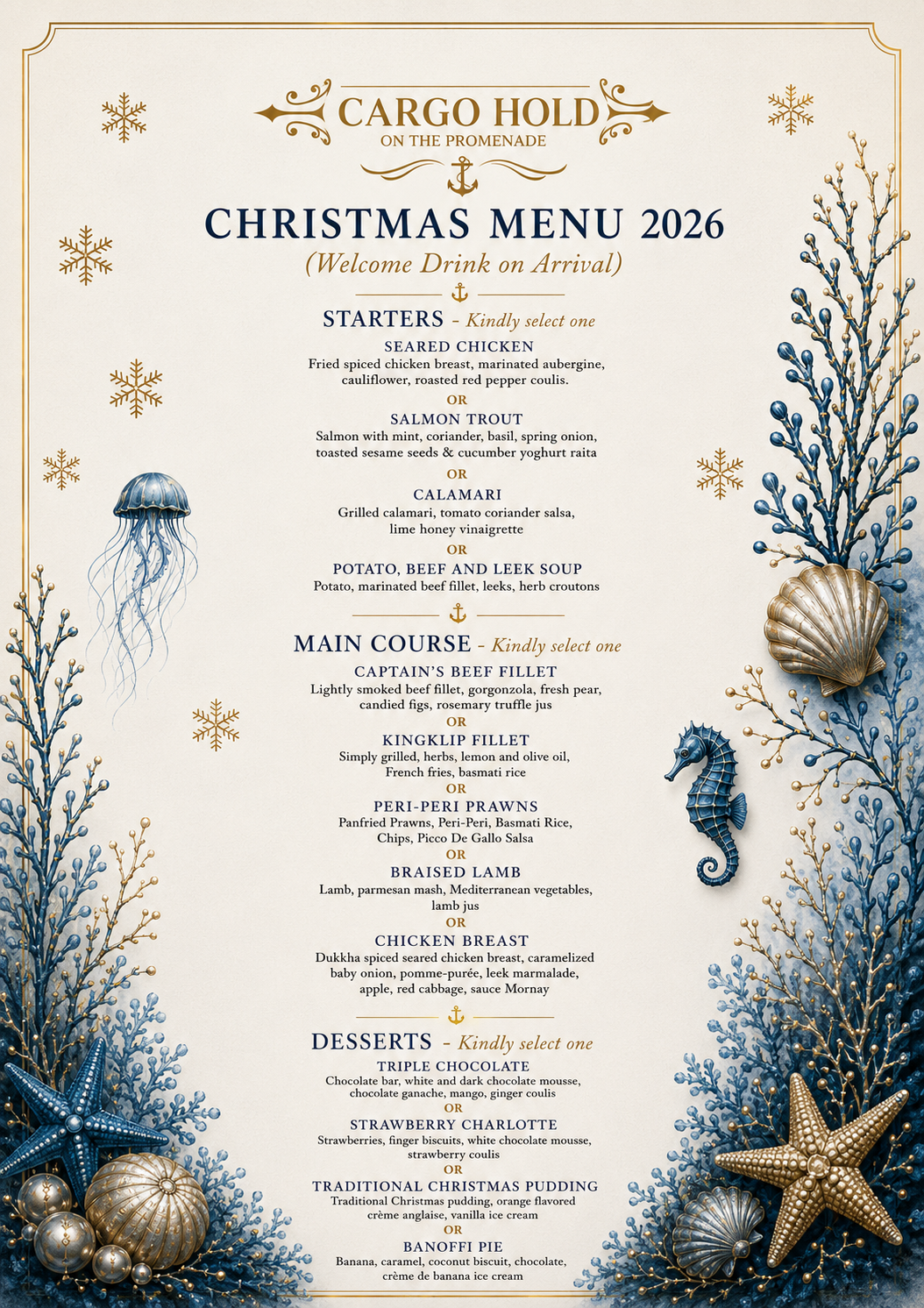 Christmas Menu 2026