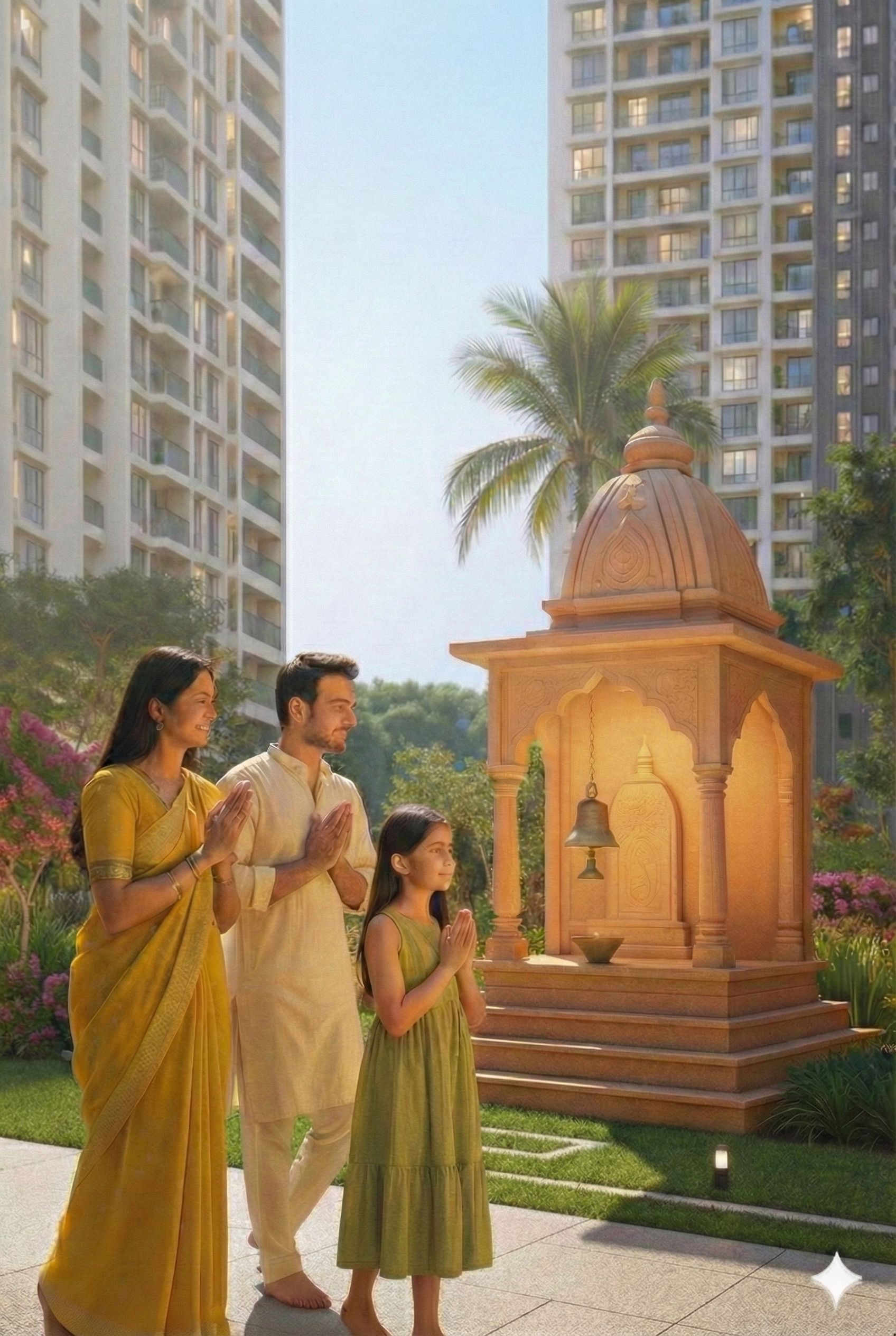 Temple for residents at Yogakshema Residency, Panvel