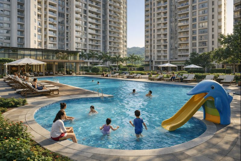 Yogakshema Residency, Panvel residential project, Swimming Pool