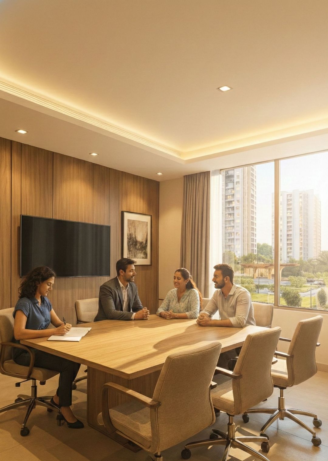 Meeting room for residents at Yogakshema Residency, Panvel
