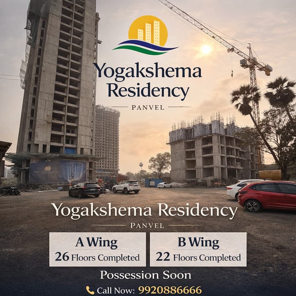 Yogakshema Residency Panvel A Wing 26 Floors Completed B Wing 22 Floors Completed Near Navi Mumbai Airport