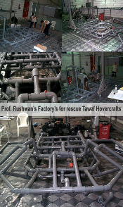 Dr. Rushwan teflon hovercraft aircusion for Arabian floods