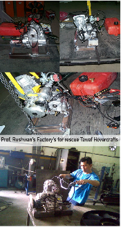 Dr. Rushwan teflon hovercraft aircusion for Arabian floods