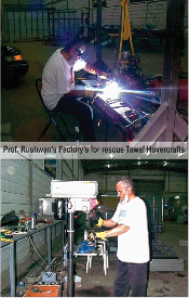 Dr. Rushwan teflon hovercraft aircusion for Arabian floods