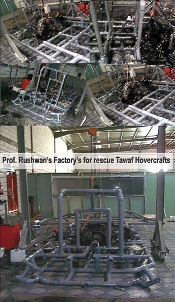 Dr. Rushwan teflon hovercraft aircusion for Arabian floods