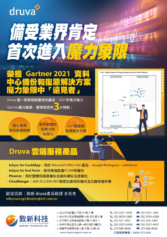druva 備受業界肯定