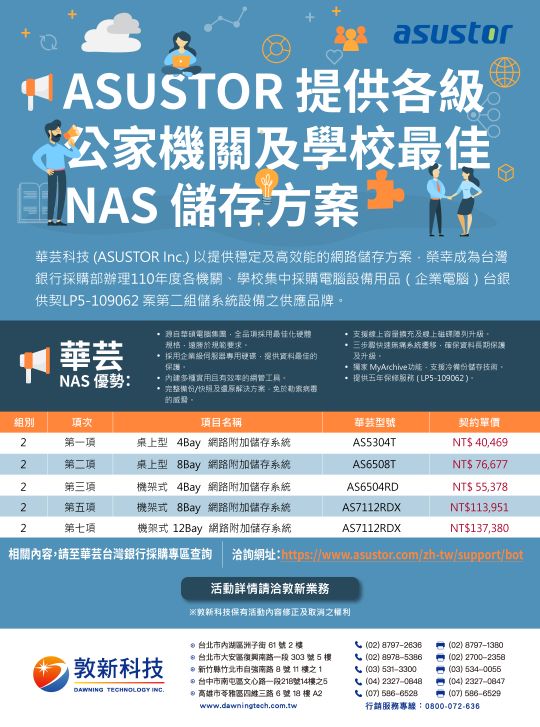 ASUSTOR NAS 儲存方案