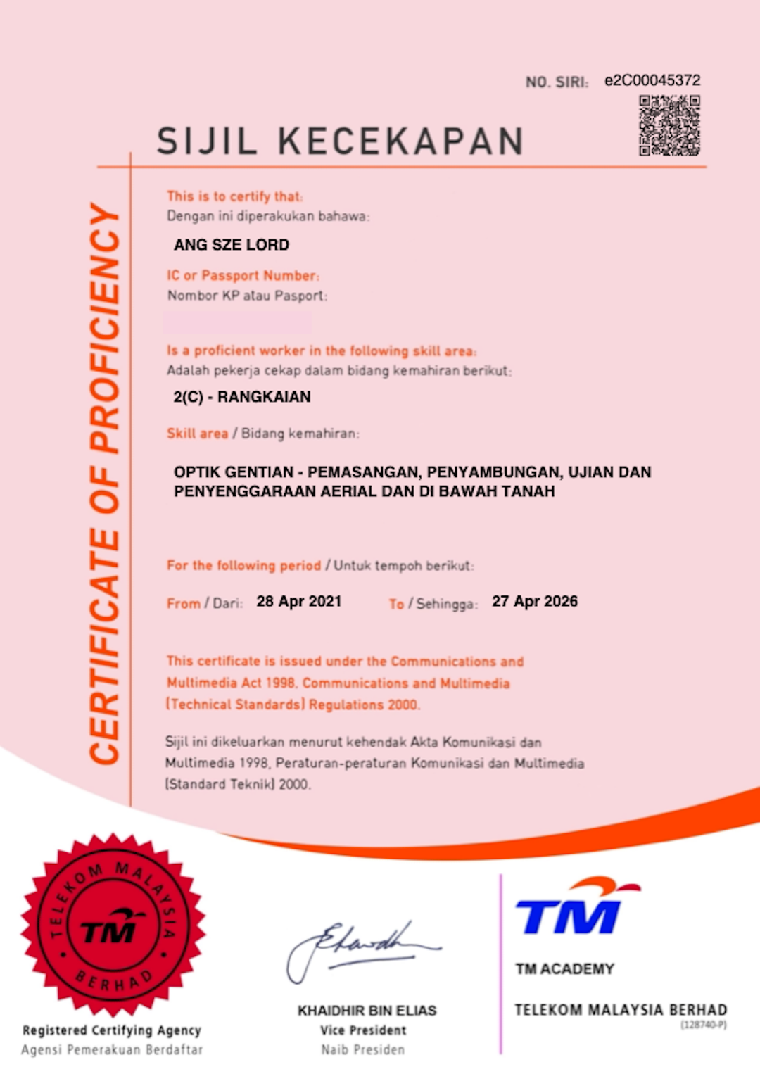 Our Certifications | Mancom Sdn Bhd | Electrical Services Specialist in ...