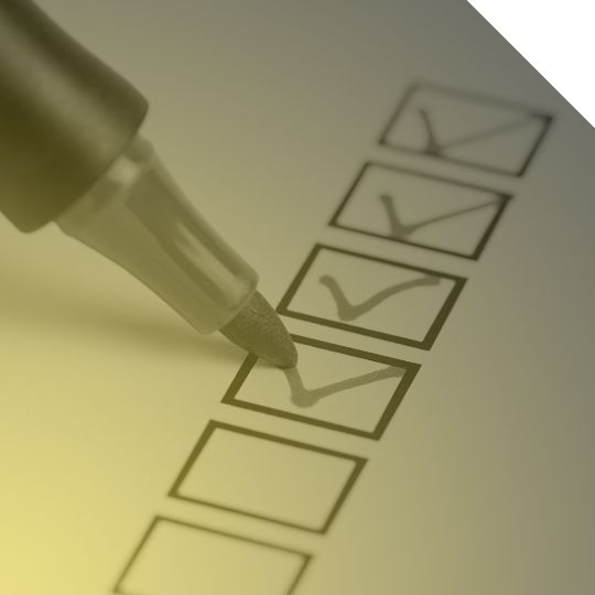 Marker ticking boxes with gradient