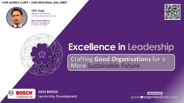 Excellence in Leadership - Bosch Leadership Development Seminar Nov 2021