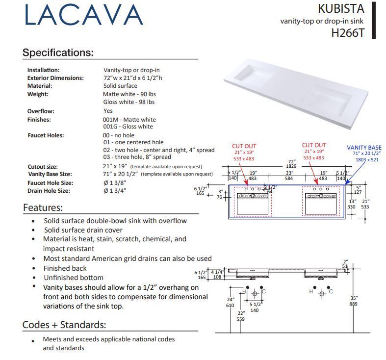 LACAVA KUBISTA H266T