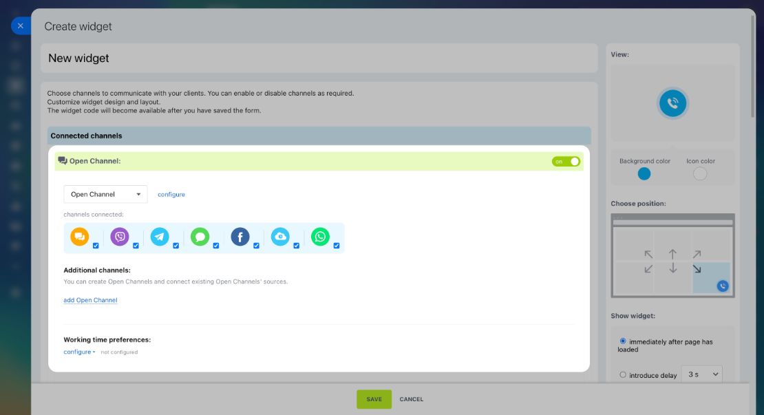 Website widget