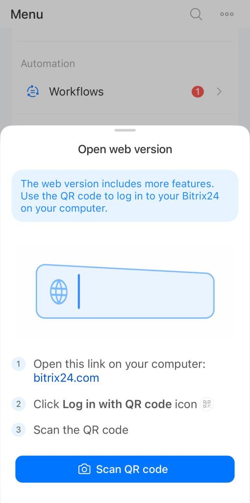 Bitrix24 гар утасны аппликейшн