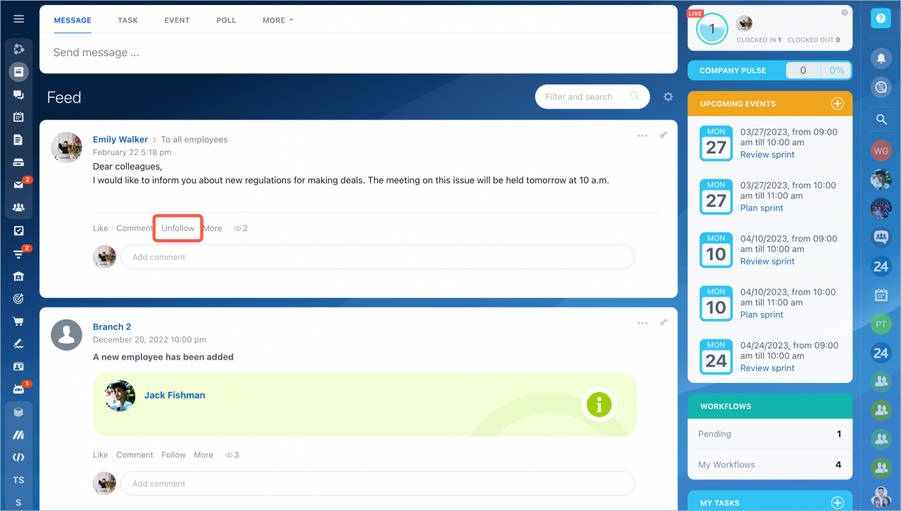 Smart follow mode