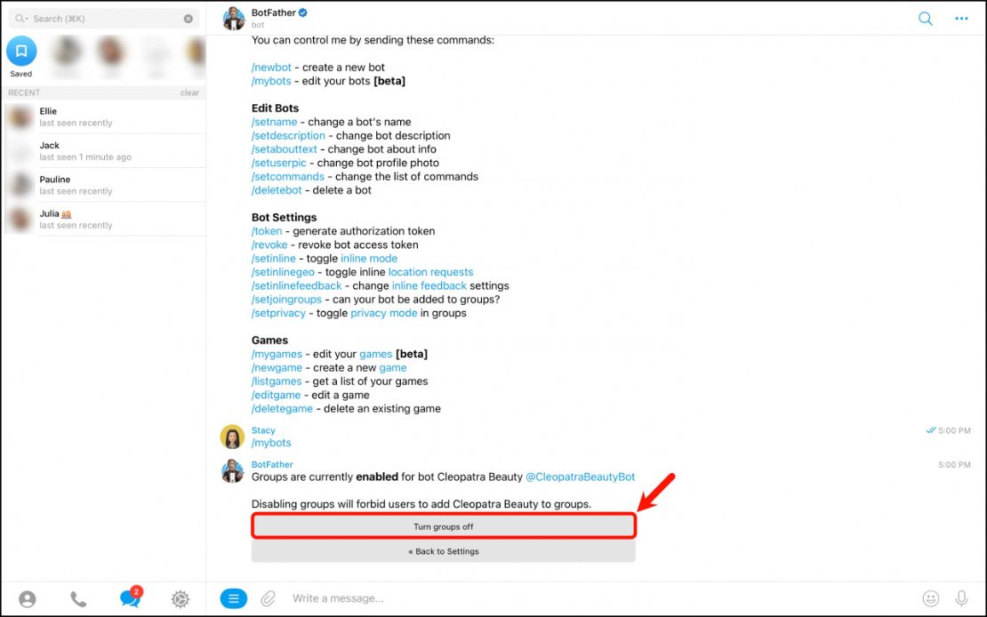 Telegram чатбот холбох
