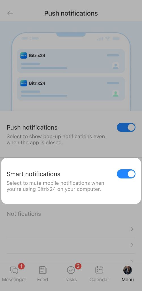 Bitrix24 гар утасны аппликейшн