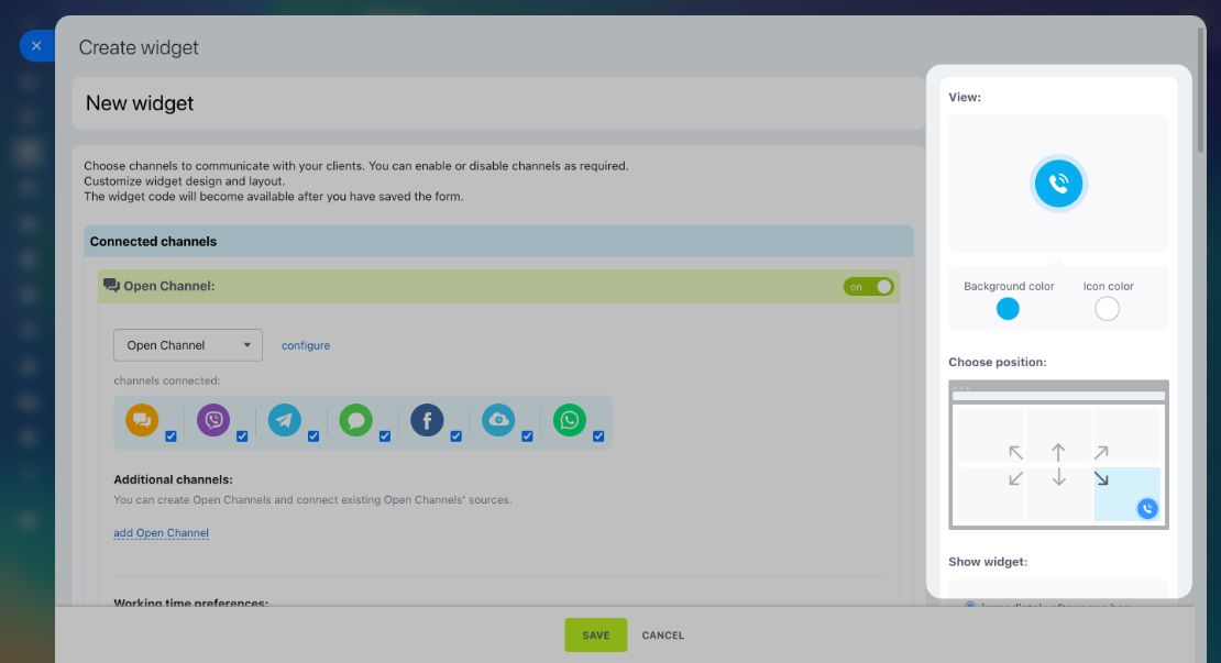 Website widget