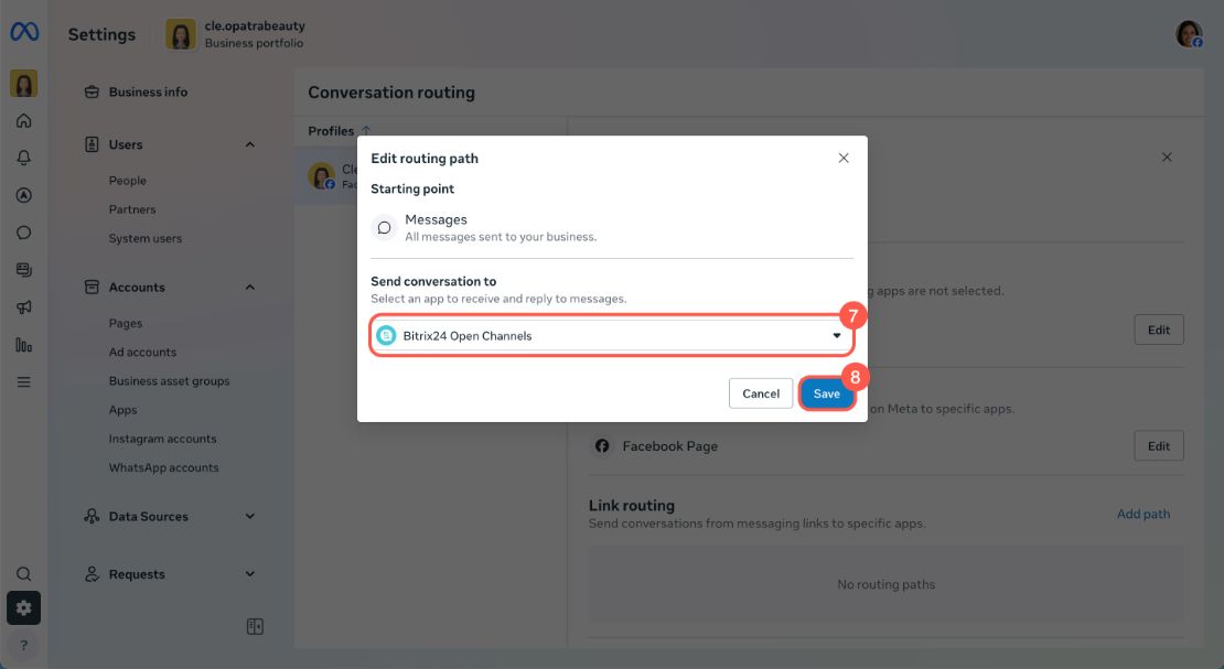 Facebook: Мессеж холбох