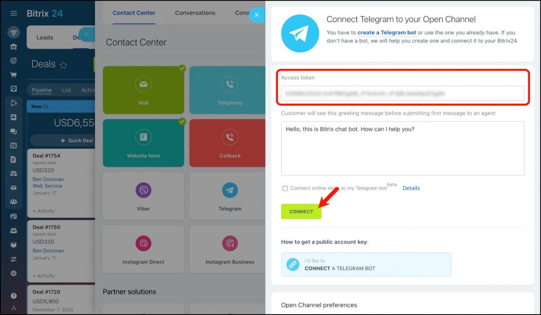 Telegram чатбот холбох