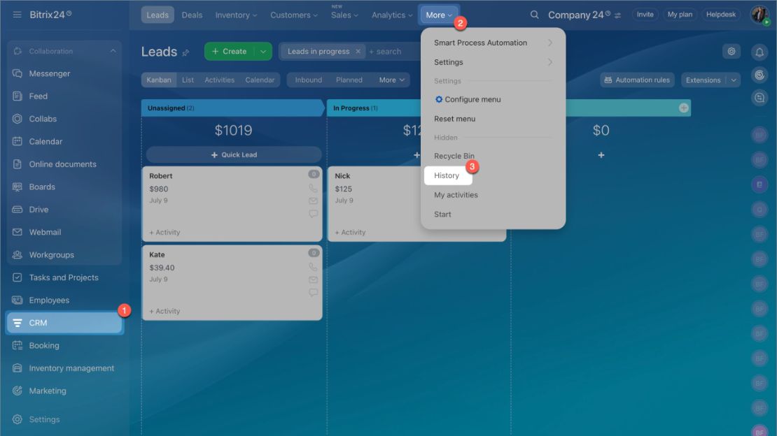 CRM history