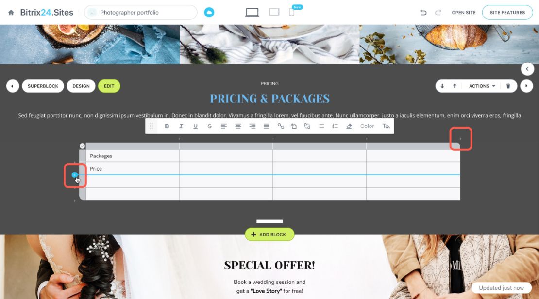 Bitrix24 Sites, Stores болон мэдлэгийн сан дахь хүснэгтүүд