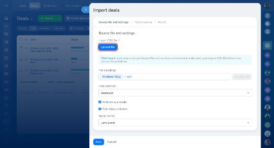 CRM-д дата импортлох