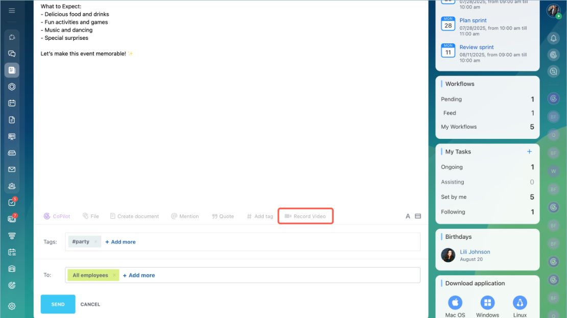 Feed хэсэгт нийтлэл нэмэх