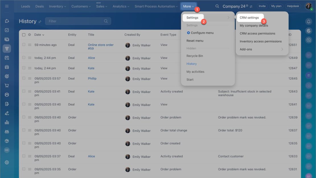 CRM history