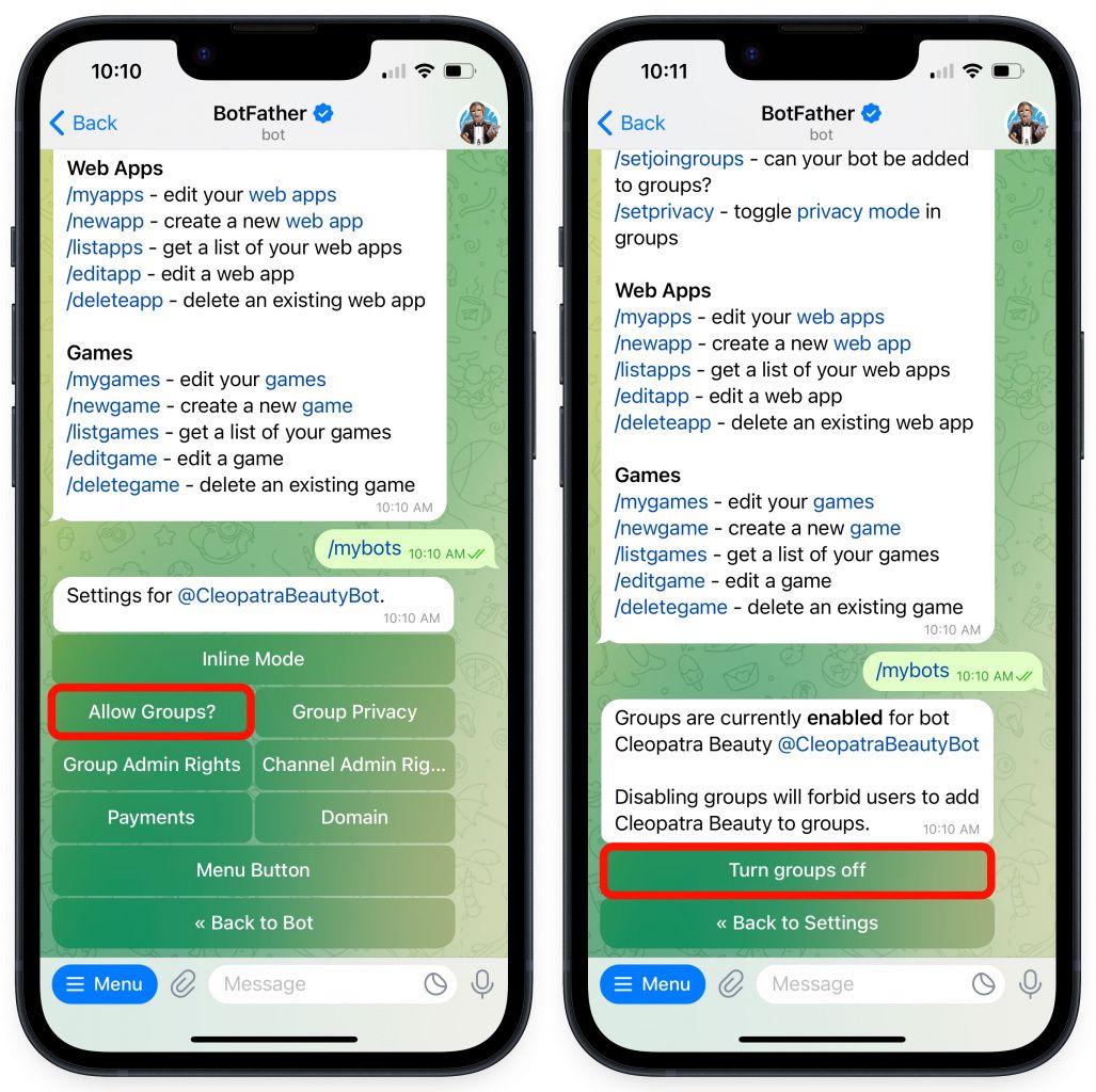 Telegram чатбот холбох