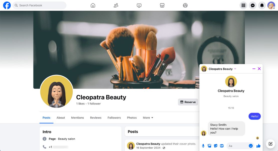 Facebook: Мессеж холбох