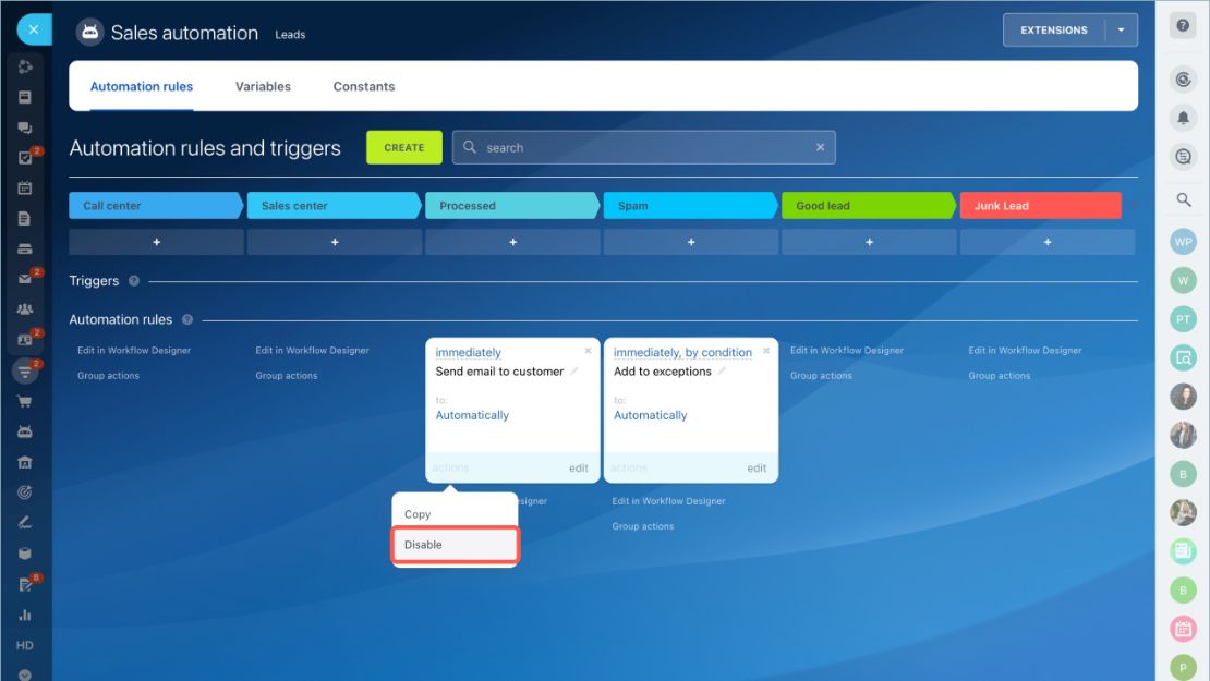 Automation rule болон Workflow идэвхгүй болгох