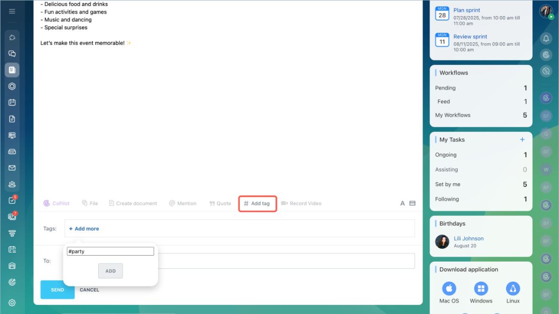 Feed хэсэгт нийтлэл нэмэх