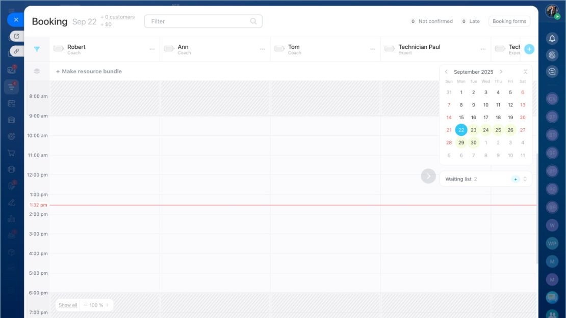 CRM Booking
