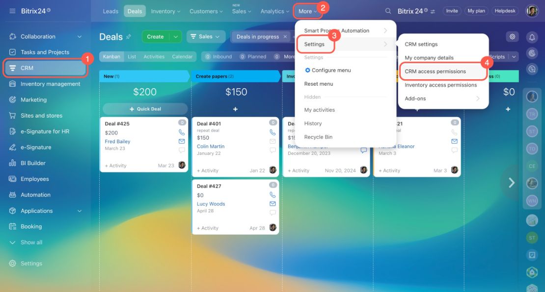CRM дахь Role-based Access Permissions