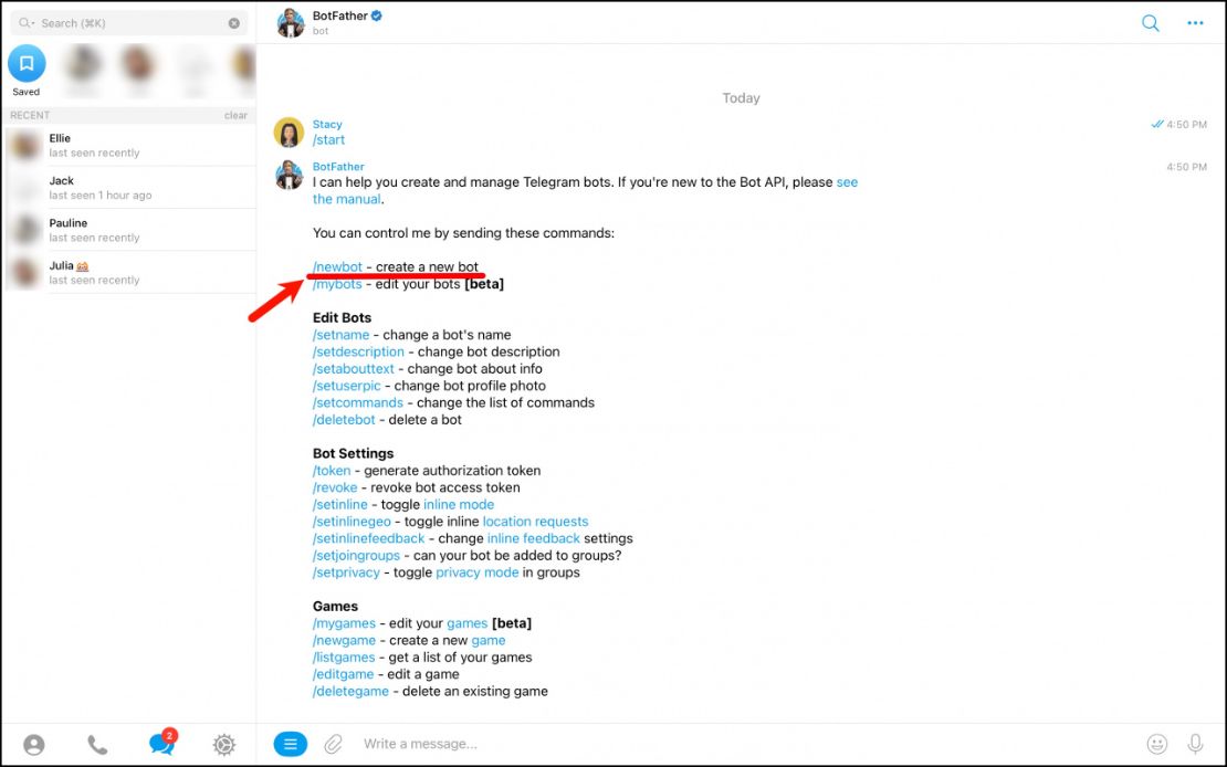 Telegram чатбот холбох