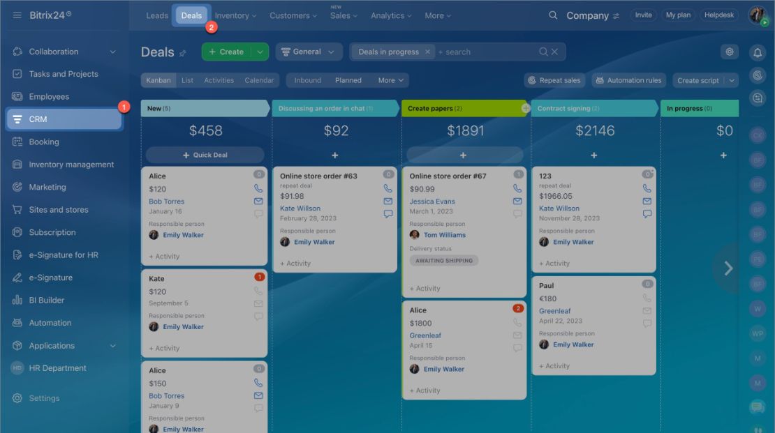 CRM Booking