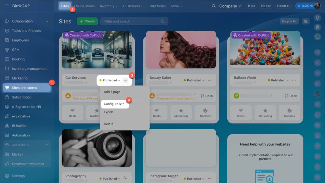 Website Widget устгах