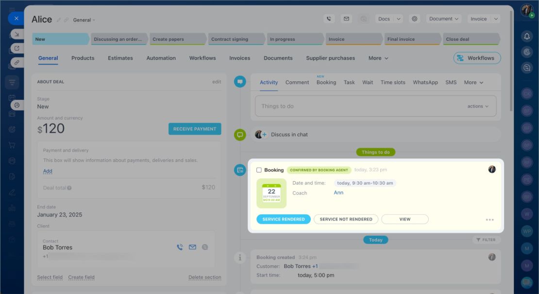 CRM Booking