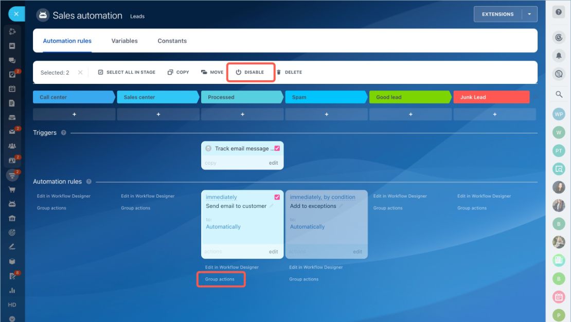 Automation rule болон Workflow идэвхгүй болгох