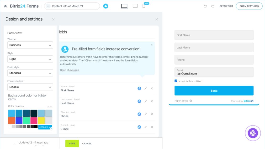 CRM form
