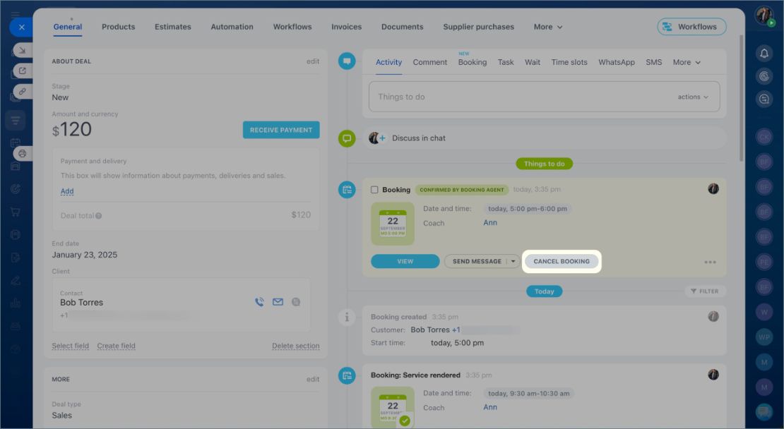 CRM Booking